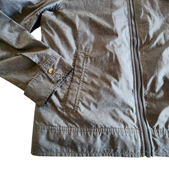 Michael Kors Jacket Mens Medium Gray Windbreaker Bomber Coat Full Zip Lined - Picture 4 of 8